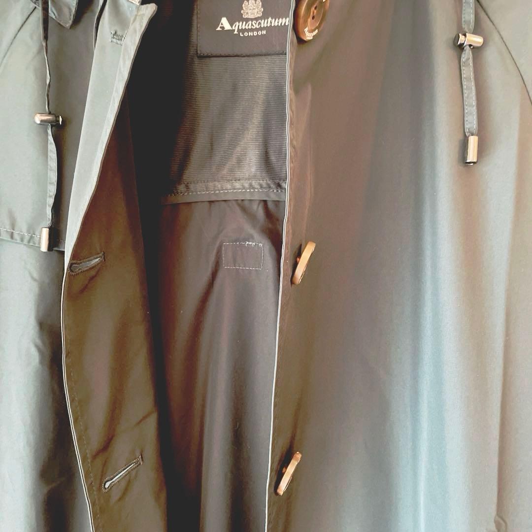 Aquascutum レディースダークグリーン レインコートM