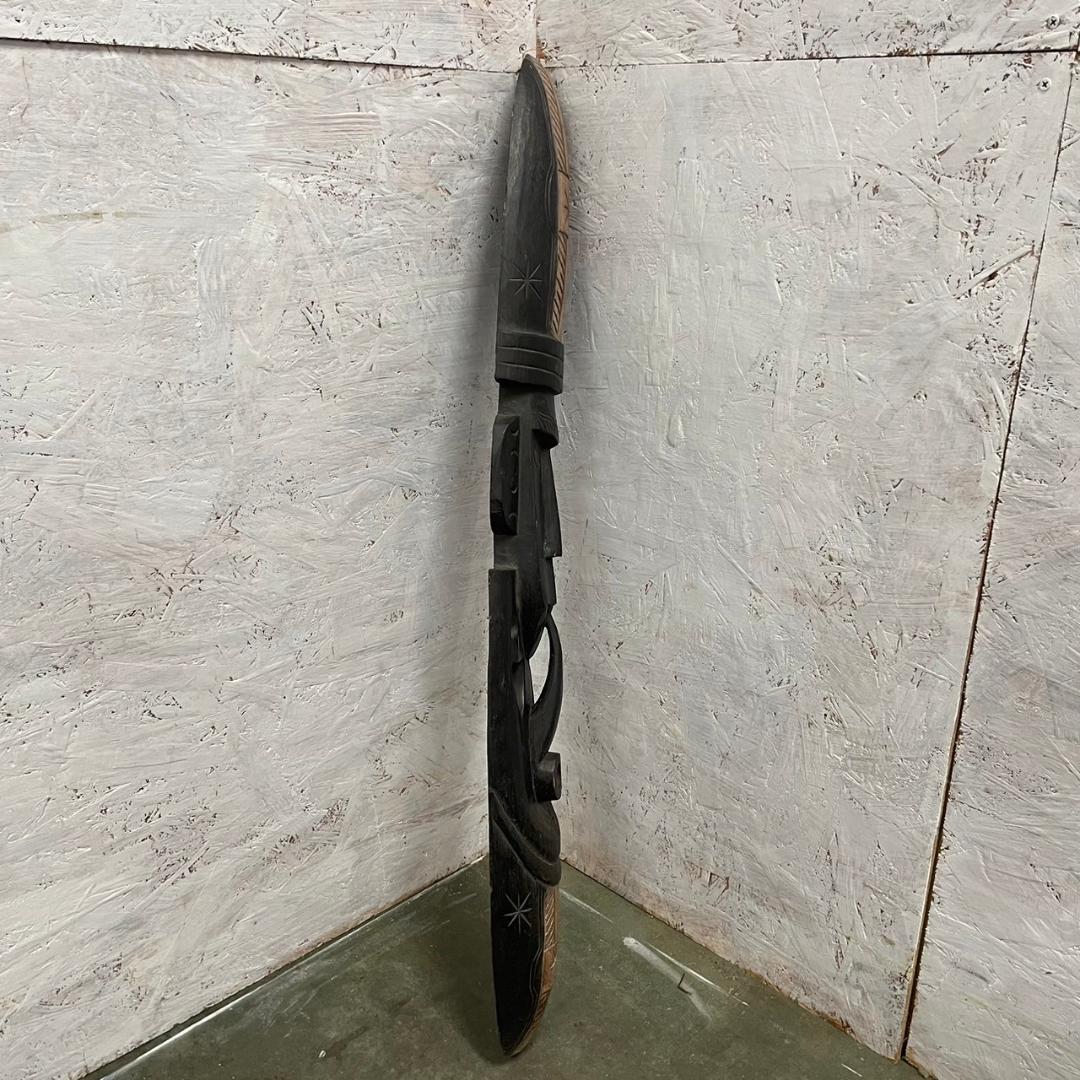 木彫り 飾り お面 アンティーク オブジェ アジアン家具 壁飾り Y0379