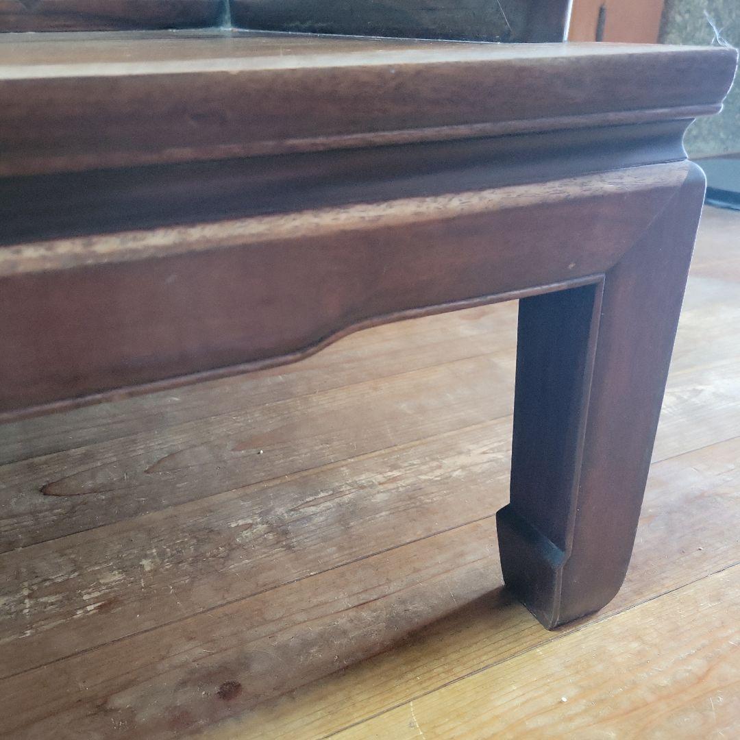 【貴重】アンティークチェア 唐木 中国 花梨 螺鈿 花鳥図 レトロ