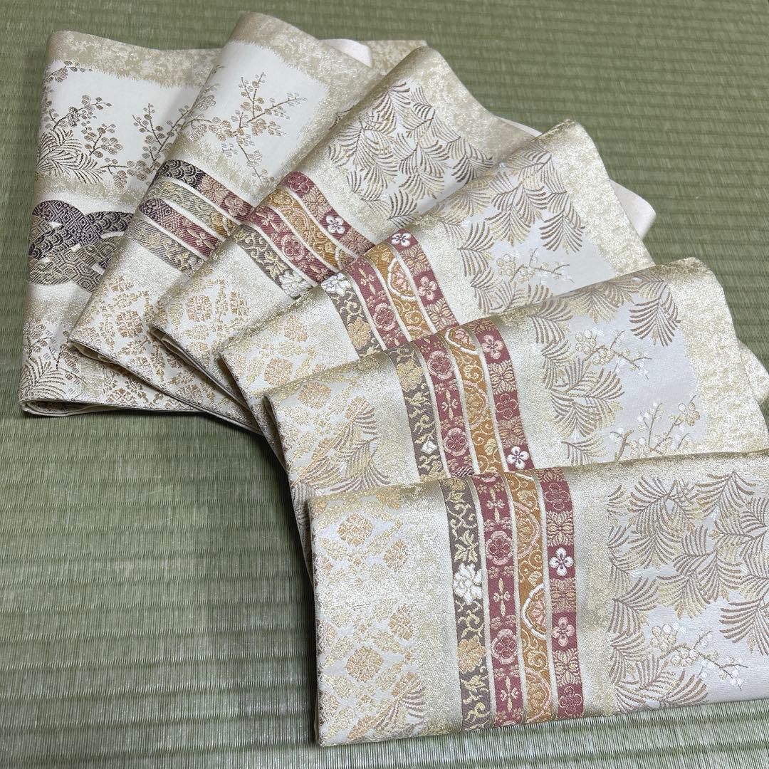 正絹　袋帯　【吉祥菱束ね】