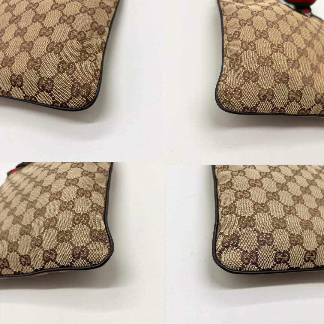 美品 ✨ グッチ シェリーライン ショルダーバッグ サコッシュ GG