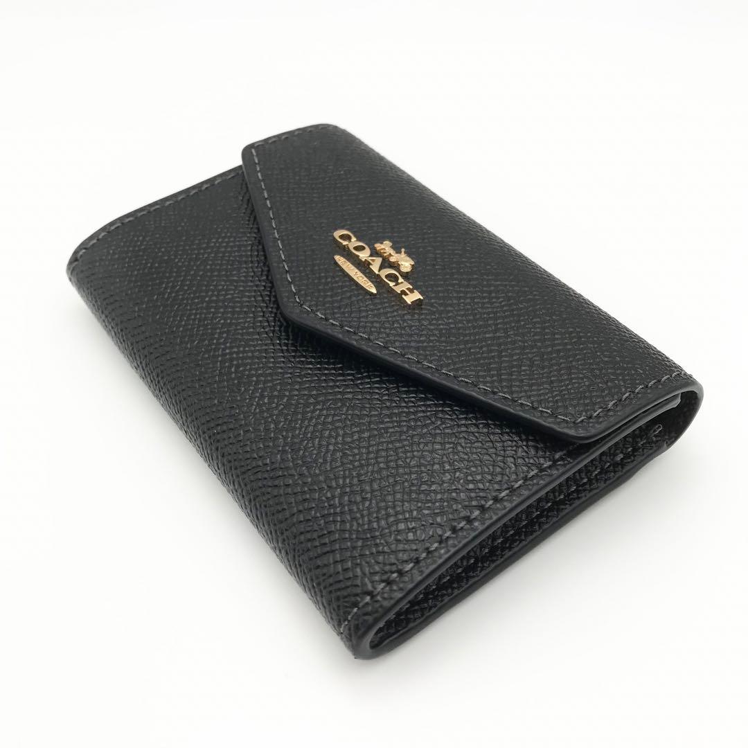COACH 大人気！！ フラップ カードケース ブラック 名刺入れ 新品