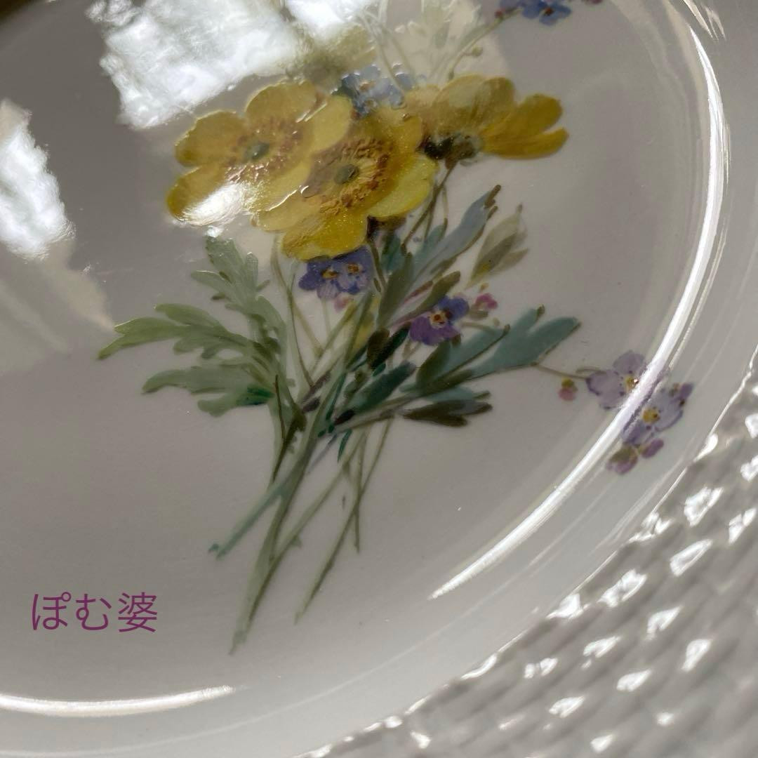 【古マイセン】印象主義 自然主義 ③／皿 プレート「花と蝶」
