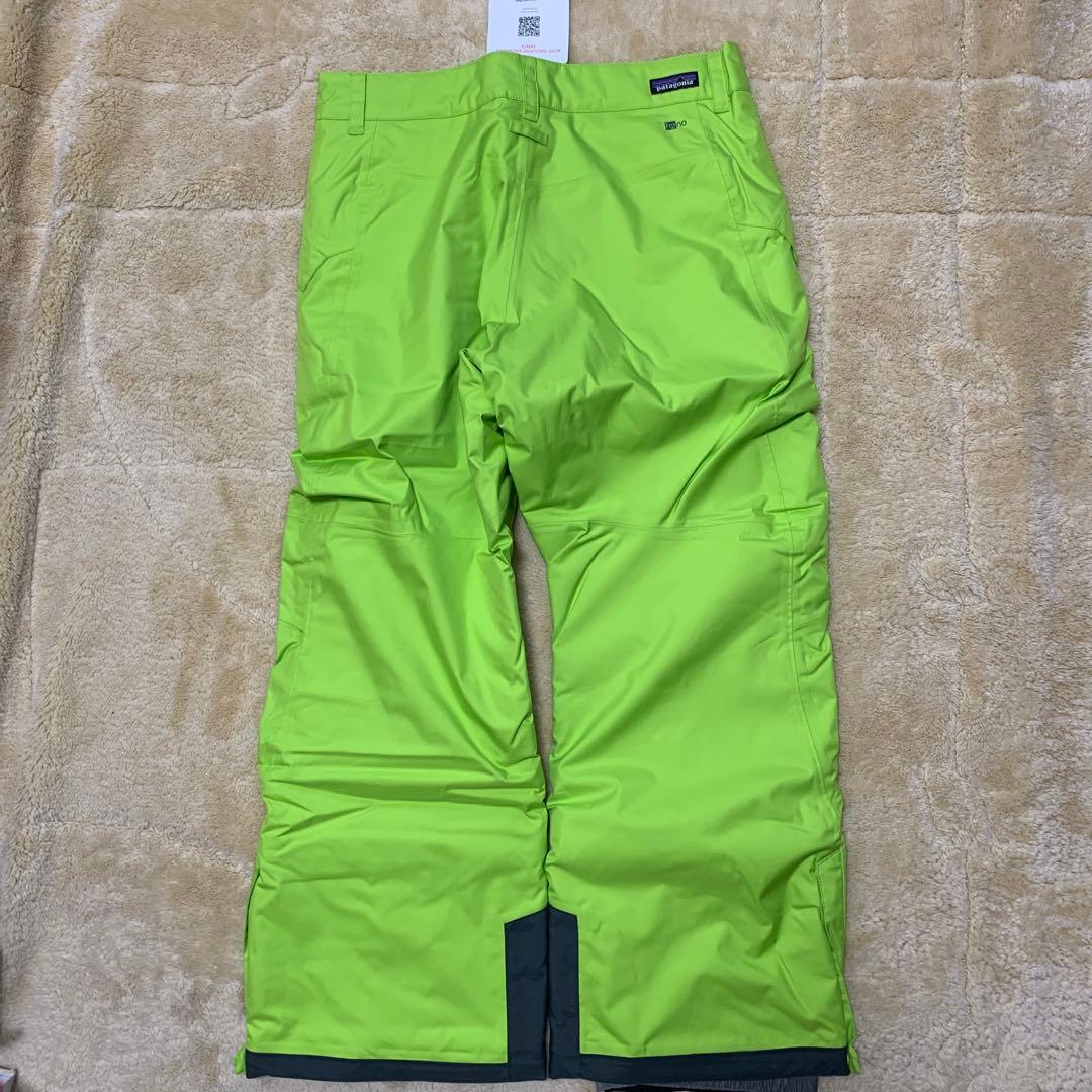 パタゴニアボーイズ インシュレイテッド　スノウショットパンツXL 蛍光グリーン