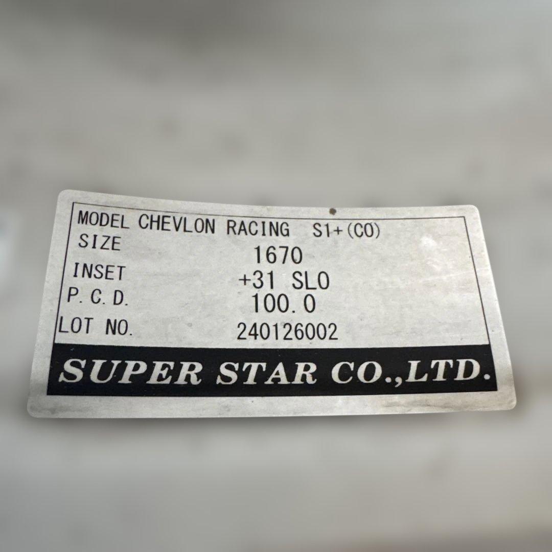 タイヤ・ホイール CHEVLON RACING S1C PCD100 4H 16inch