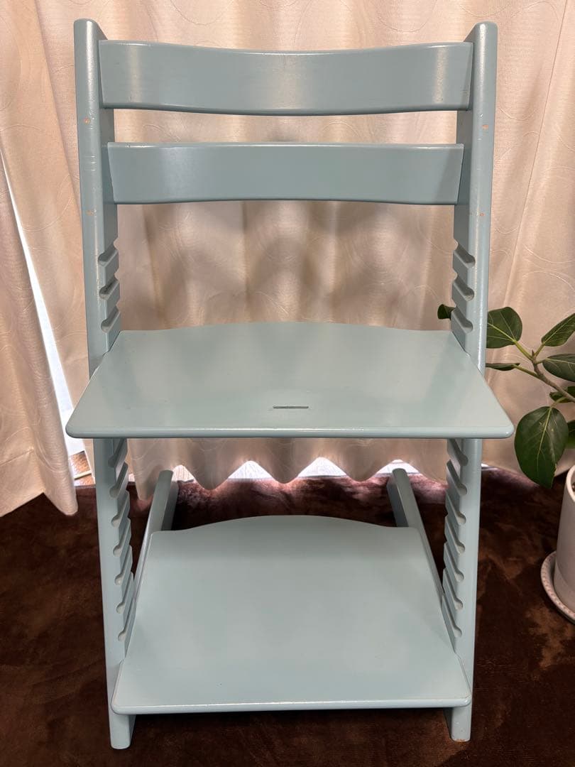 STOKKE トリップトラップ　シリアル6 アクアブルー　ベビーセット付き