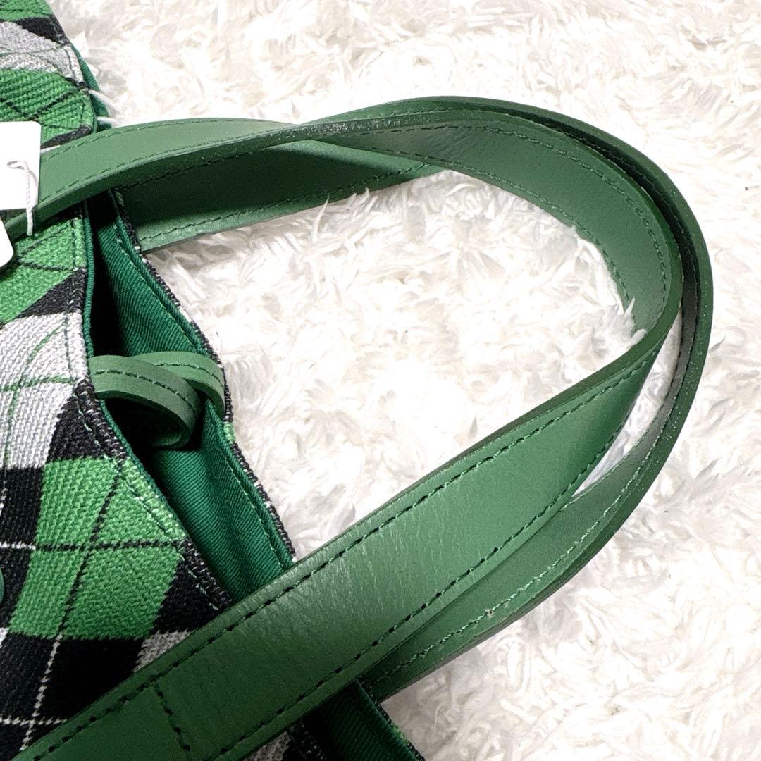 【新品】パーリーゲイツ カートバッグ トートバッグ アーガイル柄 グリーン