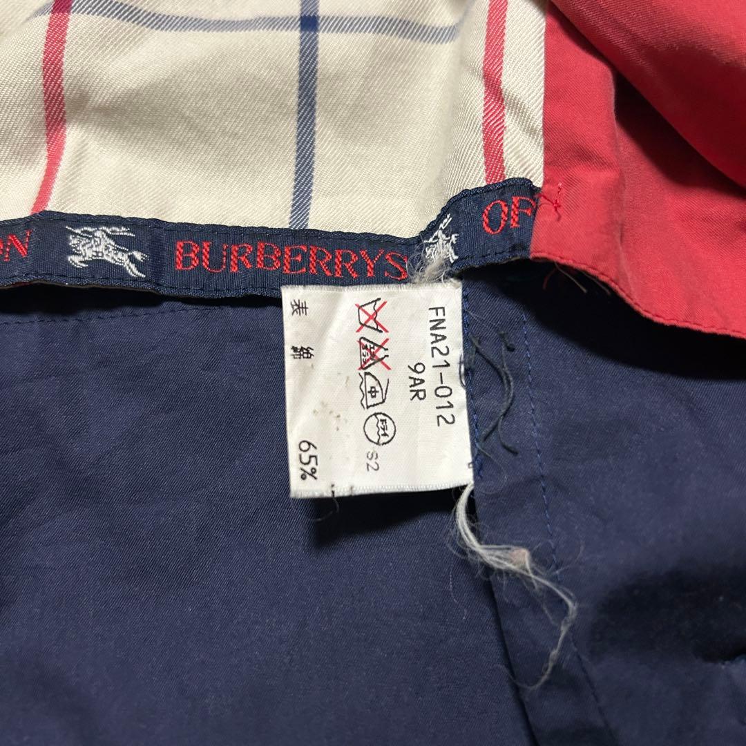 ビッグロゴ バーバリープローサム ジップ ジャケット ハーフコート フード 金釦