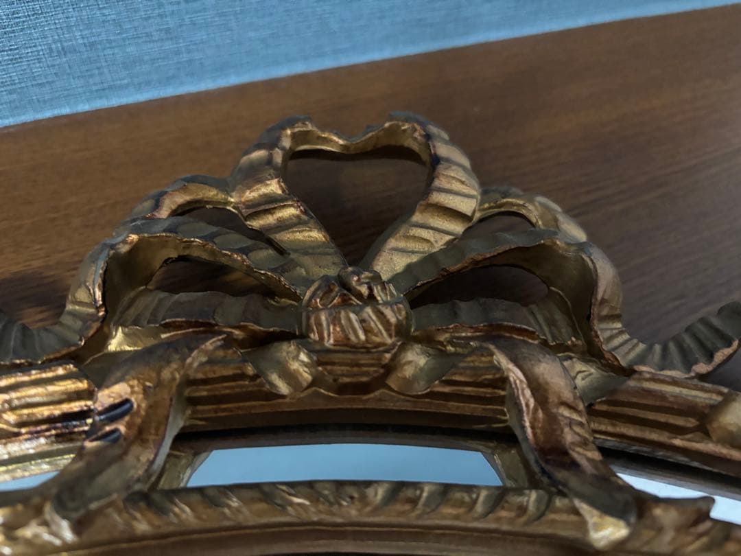 金運を呼ぶ⭐︎クラシック金色楕円形ミラー