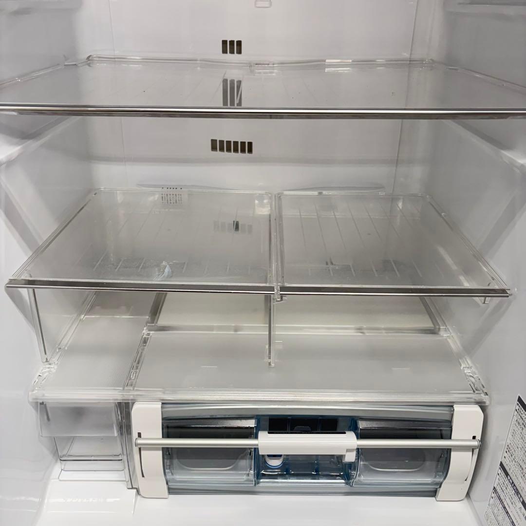 635 日立　大型冷蔵庫　400L強　小型　家庭用　右開き　自動製氷　ブラウン