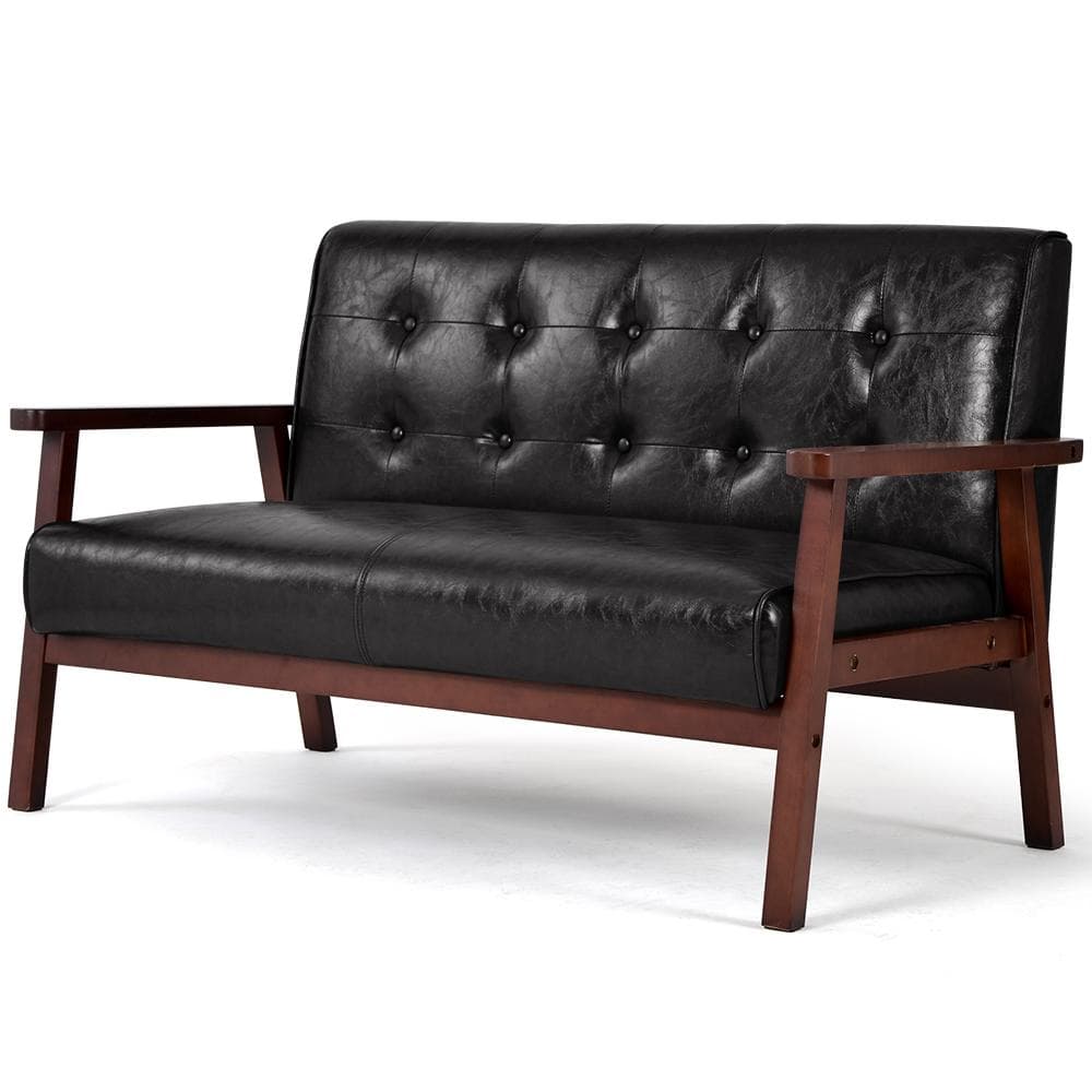 SALE!新品 2人掛けソファ ブラック 黒 北欧モダン 西海岸風 BLACK