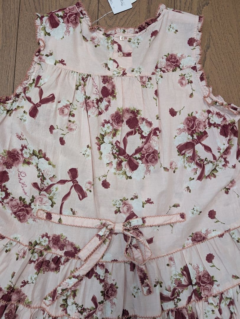 (未使用品タグ付き)ピンクハウス　ブーケとうさぎのミディワンピース