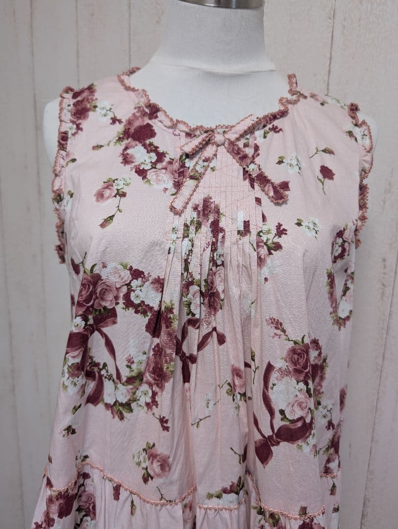 (未使用品タグ付き)ピンクハウス　ブーケとうさぎのミディワンピース