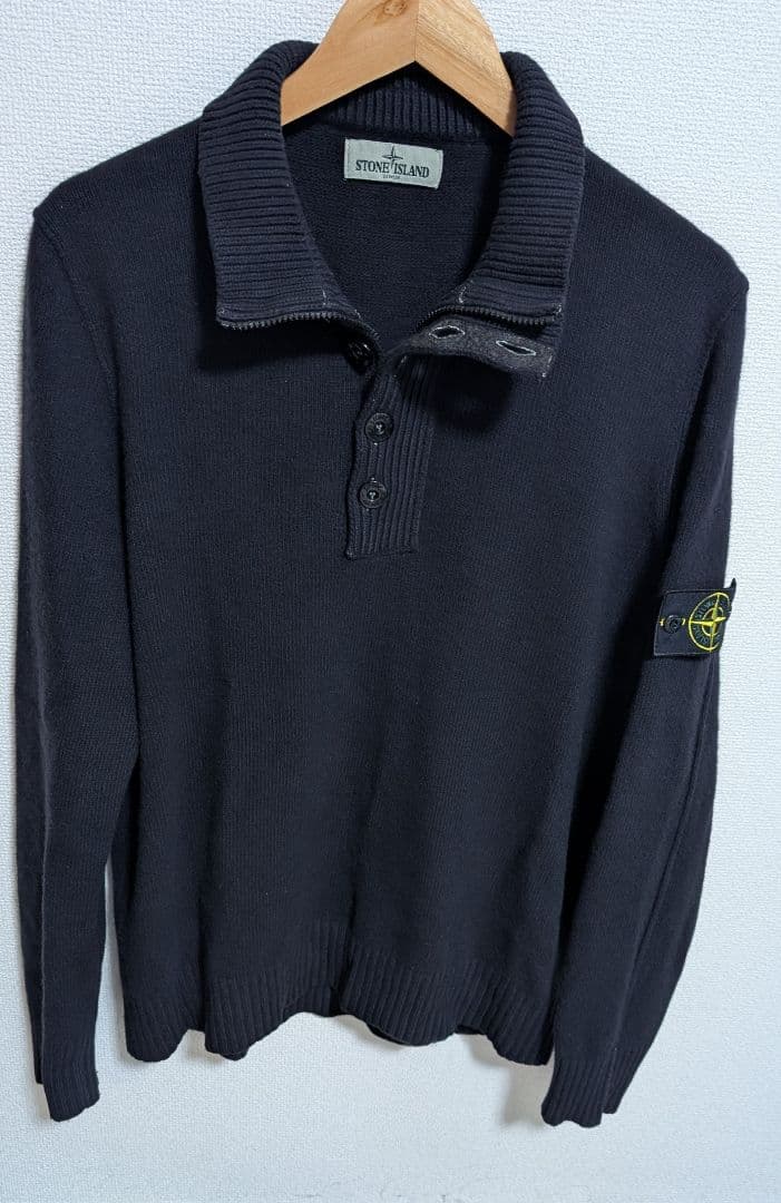 トップス Stone  12AW Harf Zip Knit