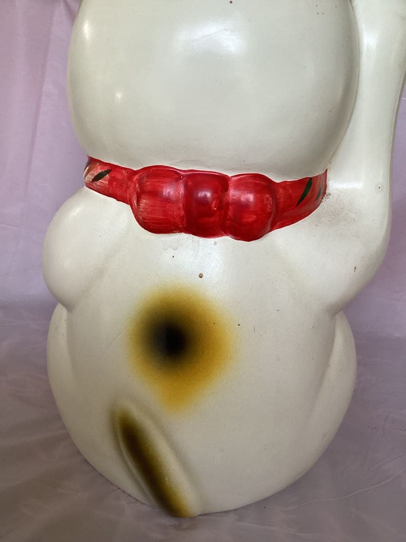 縁起物　特大　陶器 招き猫 金運 36cm 開運招福　貯金箱　ヒゲ付き