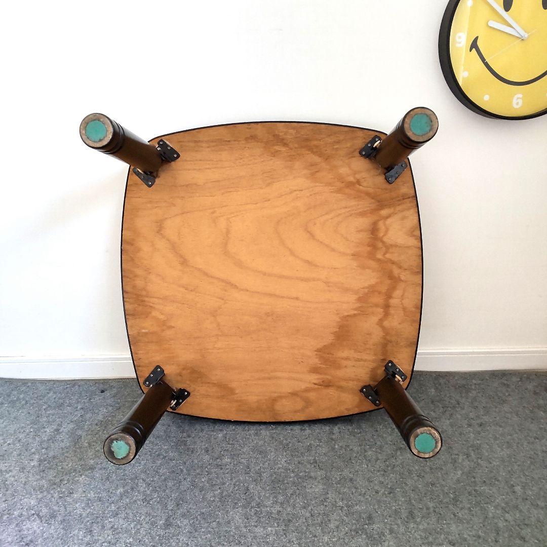 80s ヴィンテージ　ポストモダン　フォールディングテーブル　折畳み　昭和レトロ