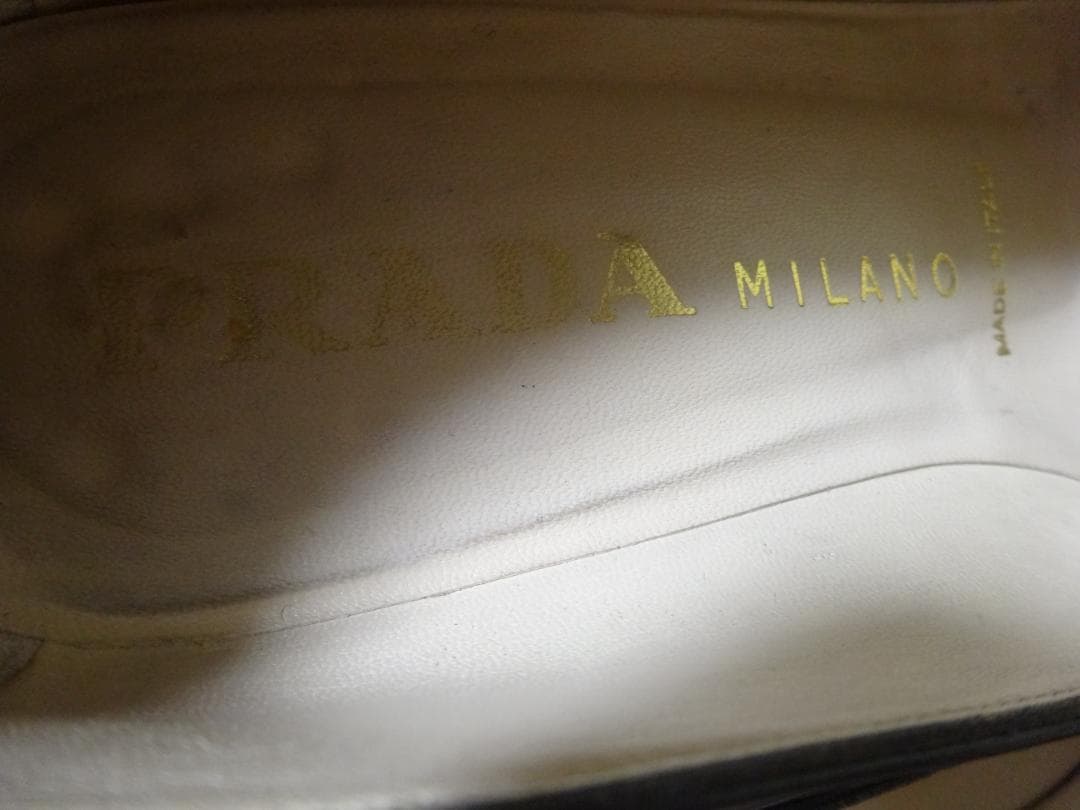プラダ　PRADA　フラットシューズ　黒　37　1/2　24.5～24