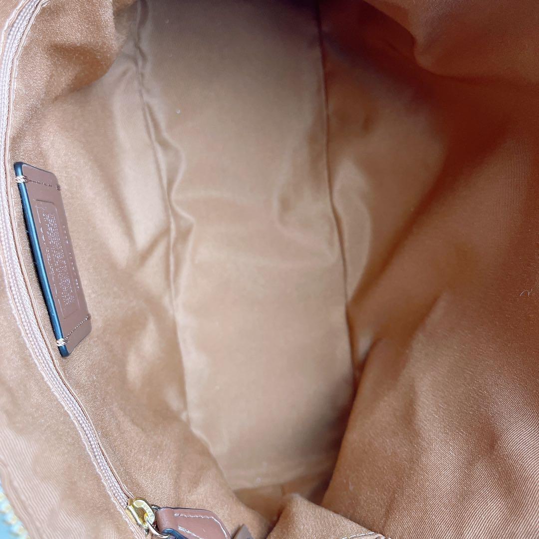 美品☆COACHコーチ 2wayショルダーバッグ ホワイト レザーゴールド金具.