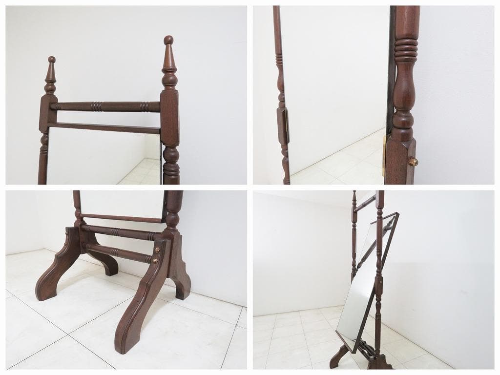 ショコラティエ様 ヴィンテージ クラシック スタンドミラー レトロ 姿見 鏡