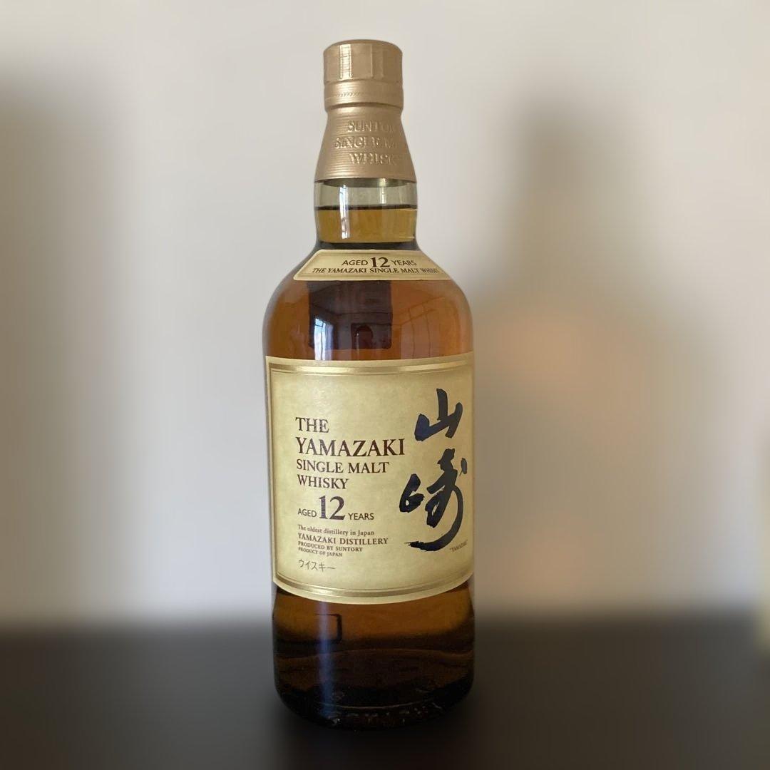 山崎 シングルモルトウイスキー 12年 700ml 箱付き　旧ラベル