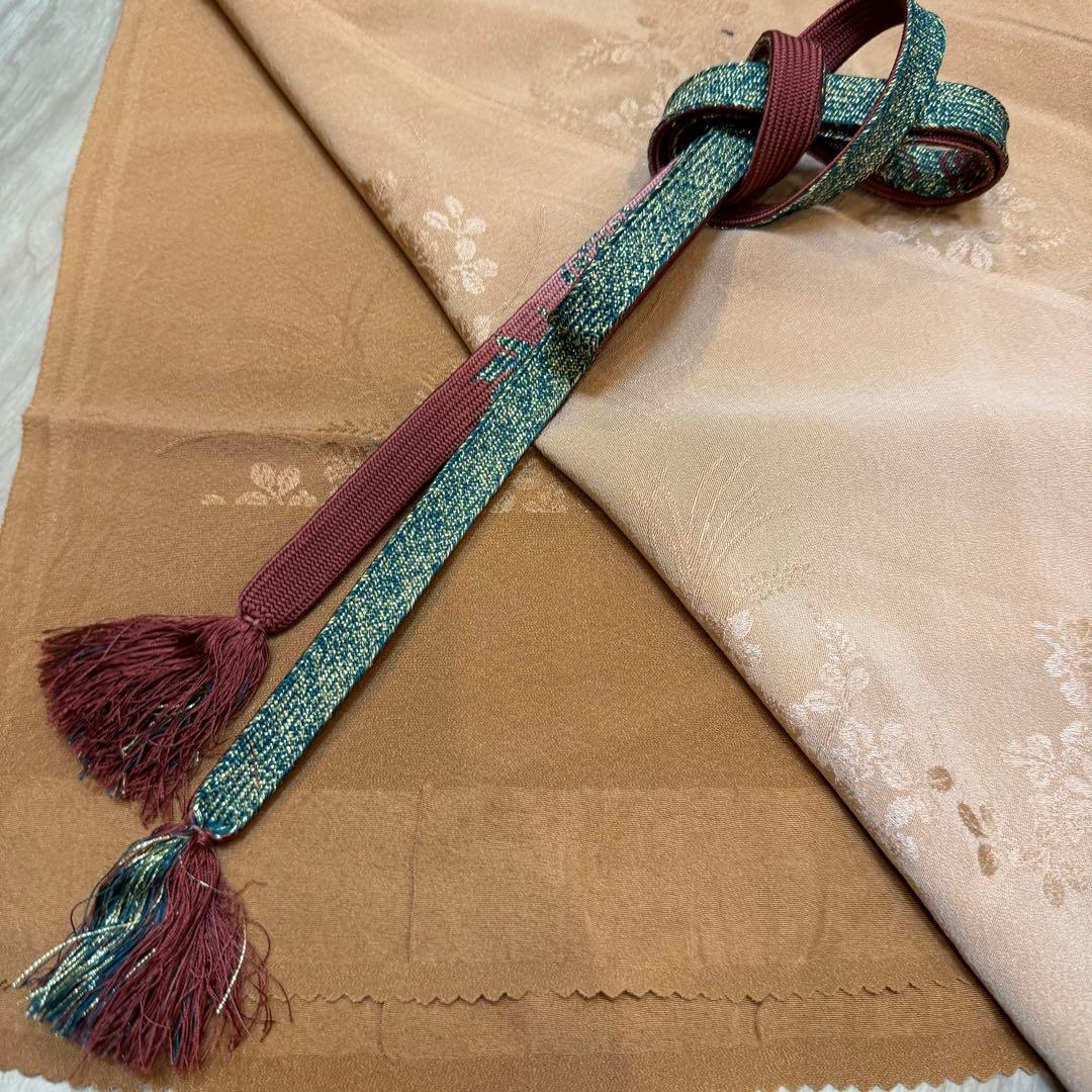 超美品　正絹　訪問着　着物　帯揚げ　帯締め　袋帯　辻ヶ花　4点　セット　156