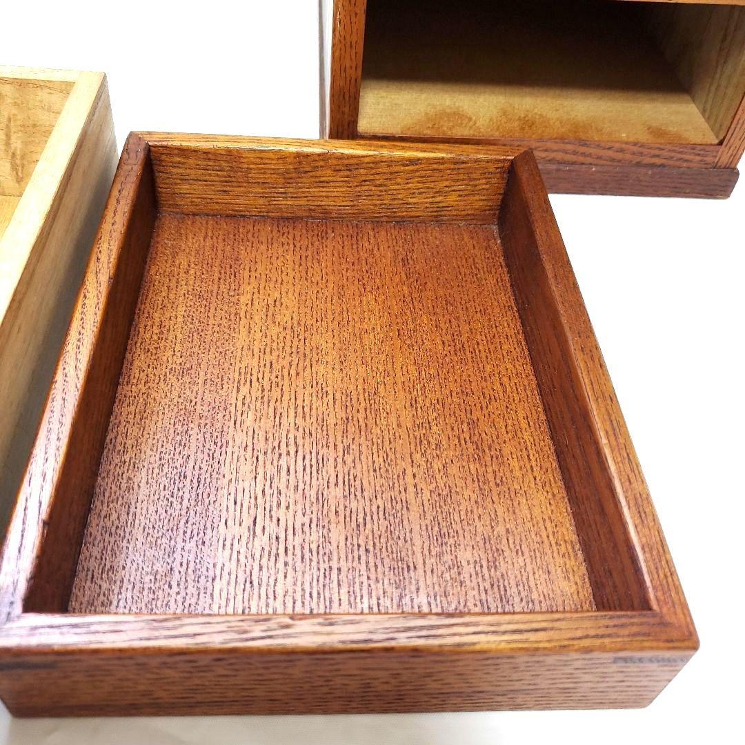 【高級木工】江戸指物 箱鏡台 キハダ材 桑材 網代編み模様 昭和レトロ