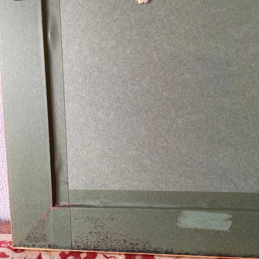 ＊額装五つ花＊額装３４cm×３１cm・画１８cm×１５cm・Meissen・美品