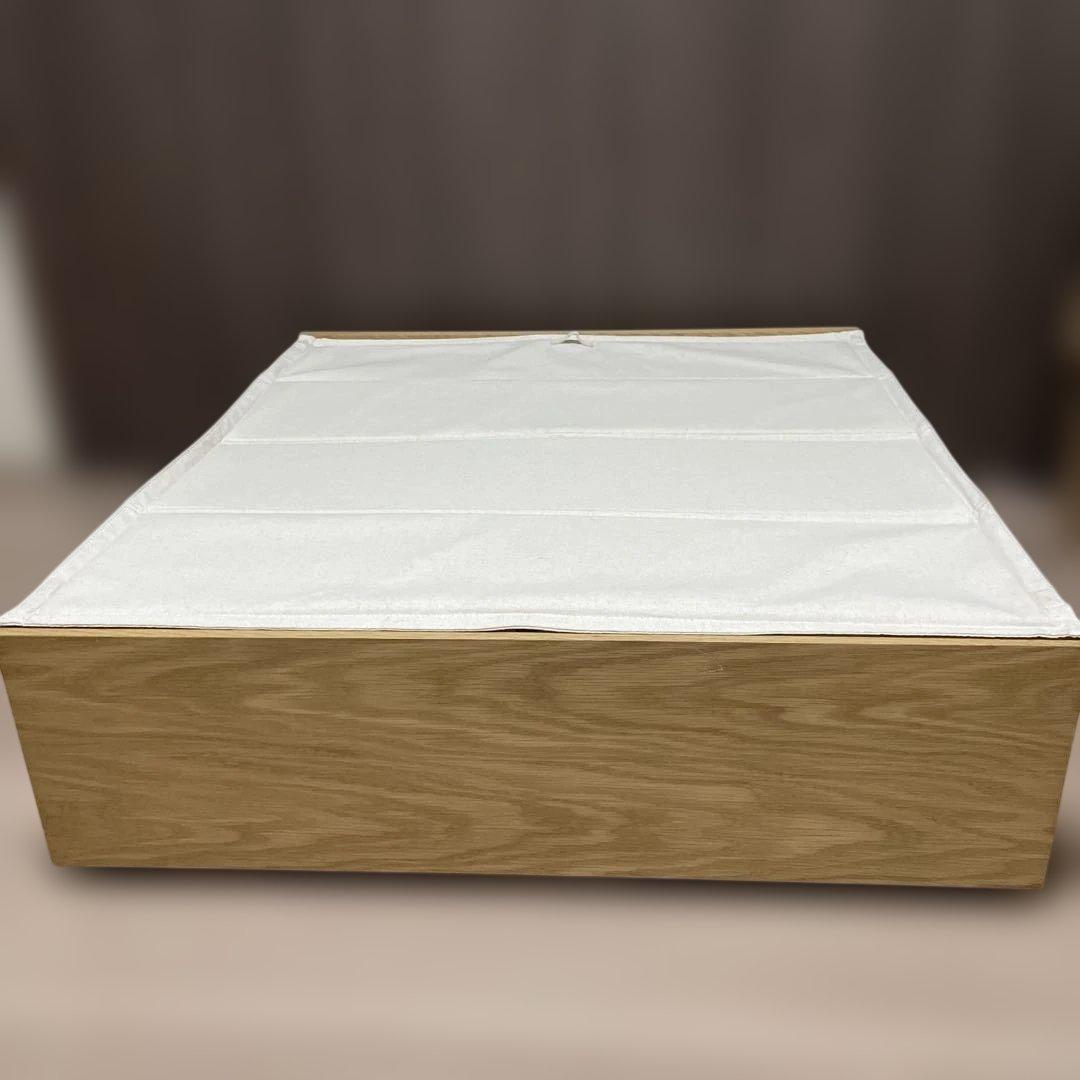 無印良品 ベッド下収納・大・オーク材・高さ25cmタイプ フタ付②