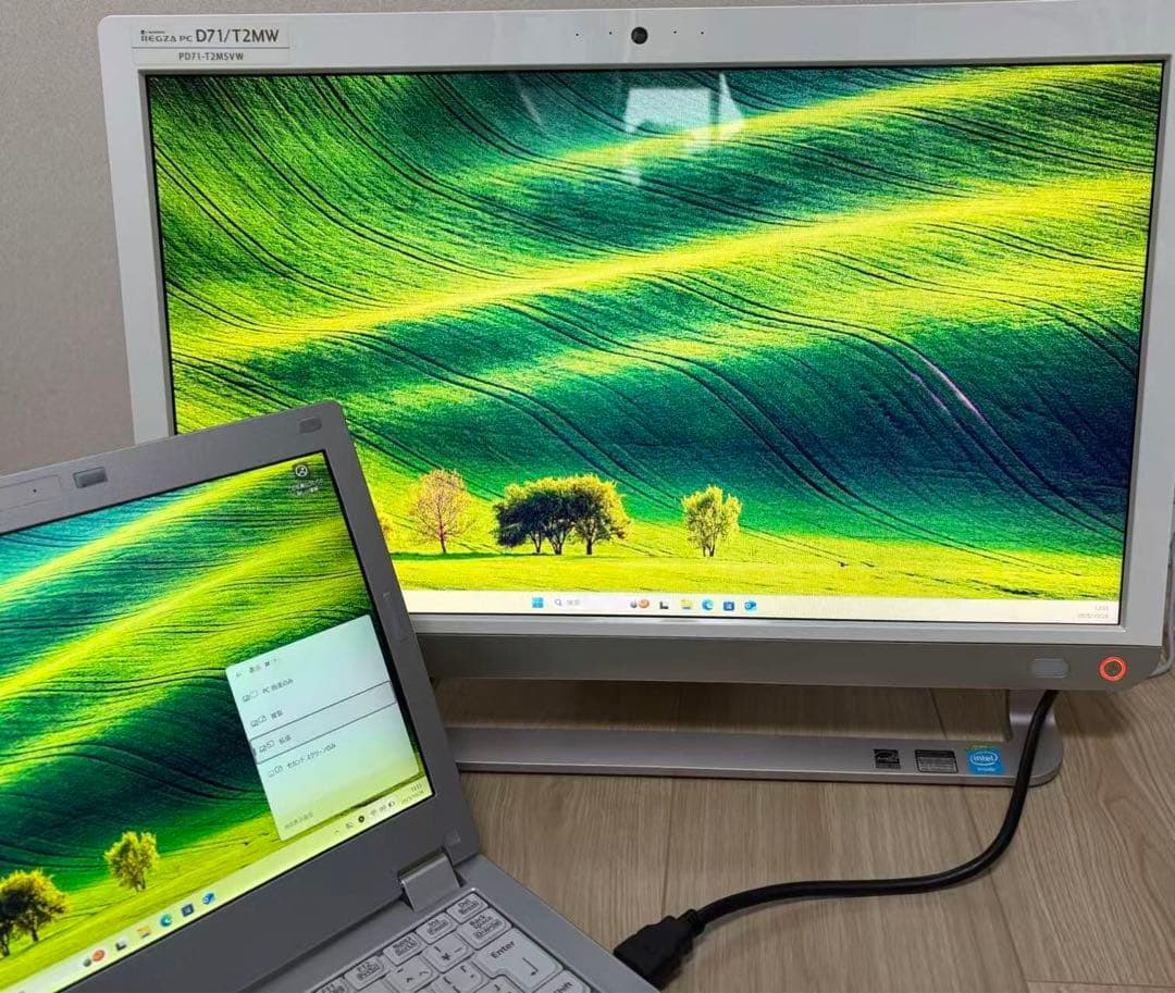 REGZA 一体型PC/メ16GB/SSD512/Office/モニタ機能付き