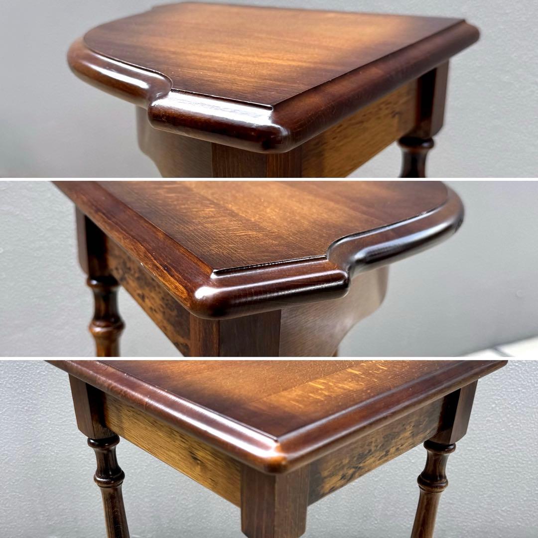 カリモク コロニアル コーナーラック アンティーク ビンテージ ラック ろくろ脚