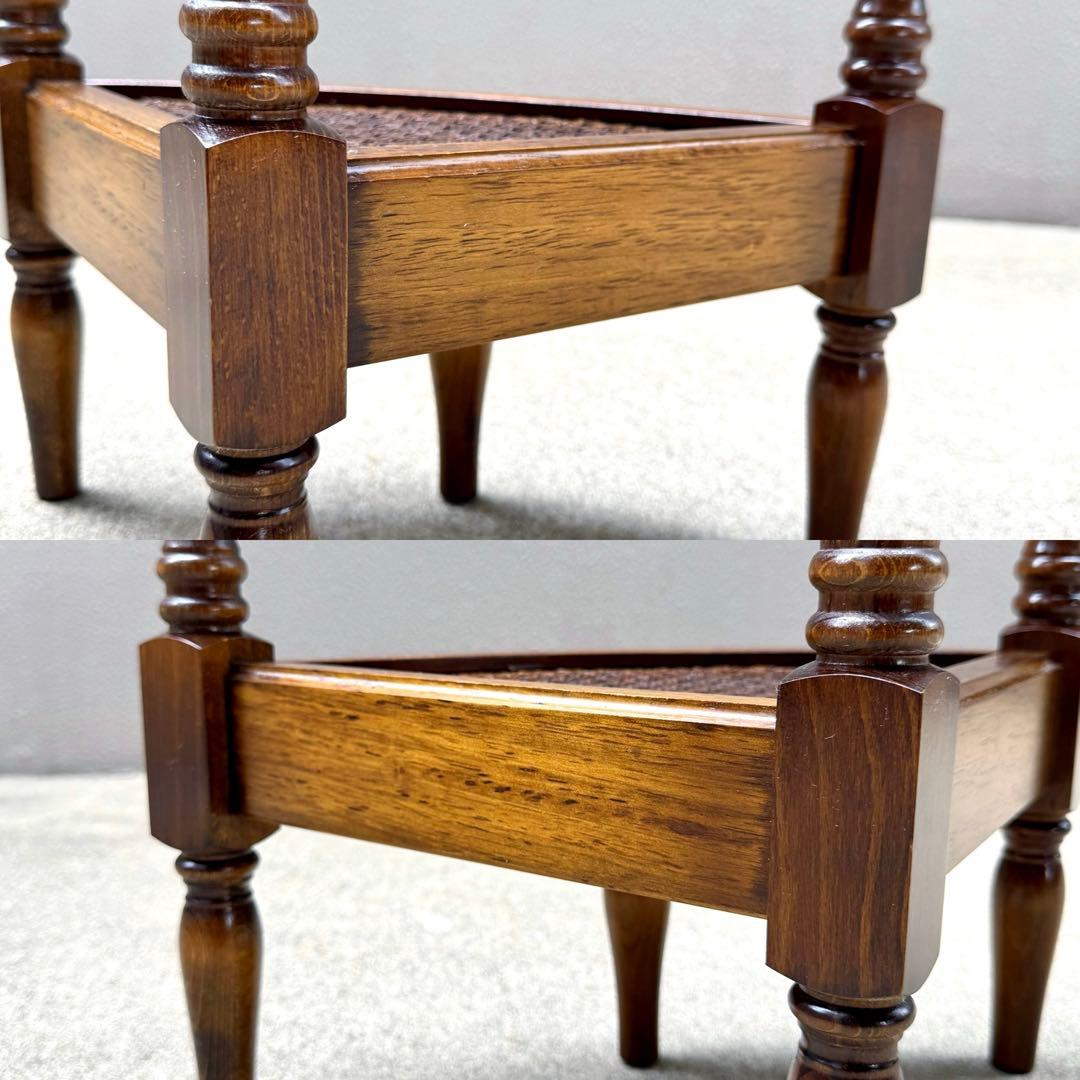 カリモク コロニアル コーナーラック アンティーク ビンテージ ラック ろくろ脚