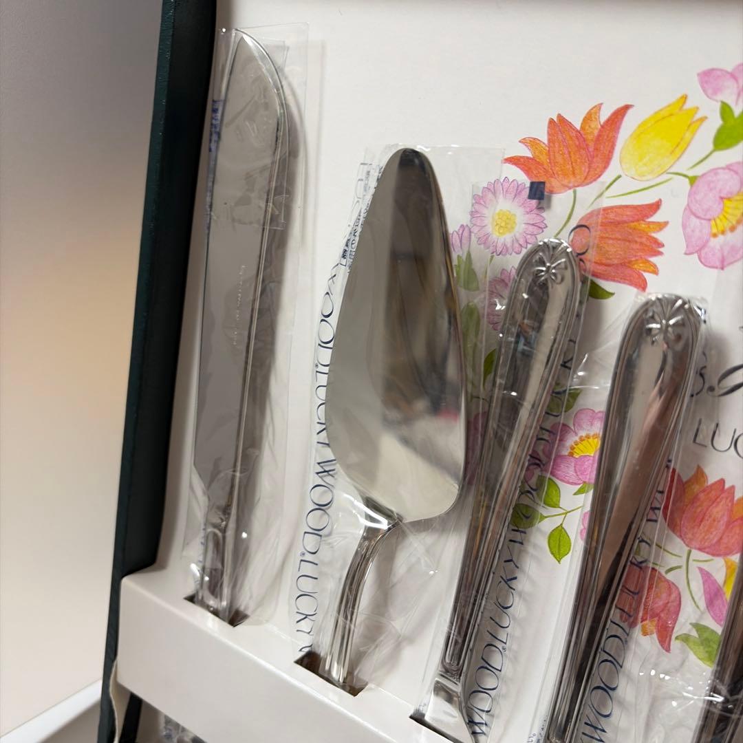 ラッキーウッド　カトラリーセット　マリエッタ　35本　ステンレス　新品未使用