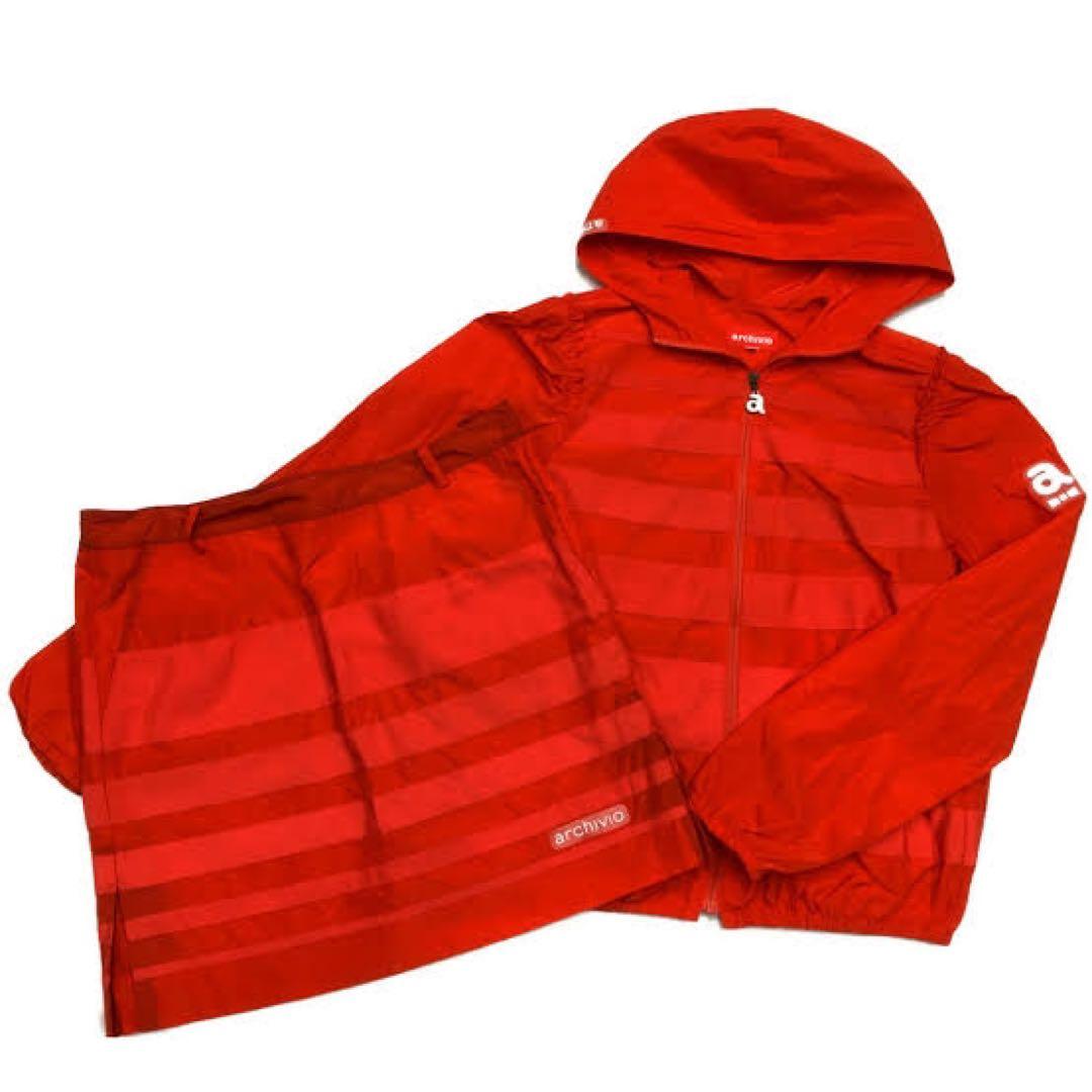 値下げ！　新品未使用タグ付きarchivio フルジップ ブルゾン 36レッド
