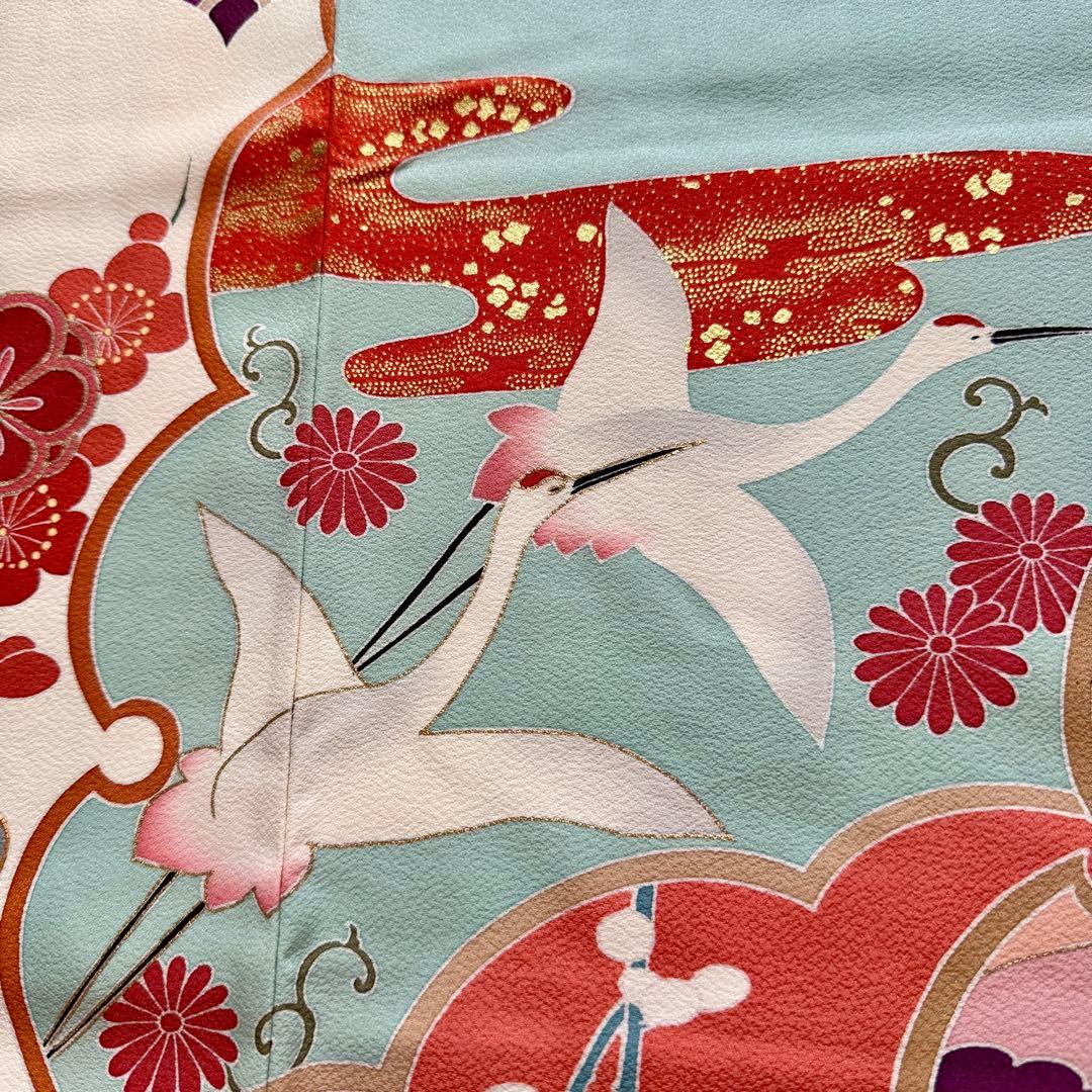 上質　振袖フルセット　手挿し友禅　古典柄　トールサイズ　168cmまで