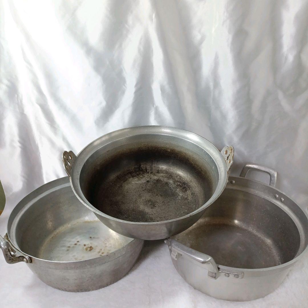 【蔵出し】アルミ鍋 両手鍋 円付鍋 業務用 40cm H16cm 厨房機器