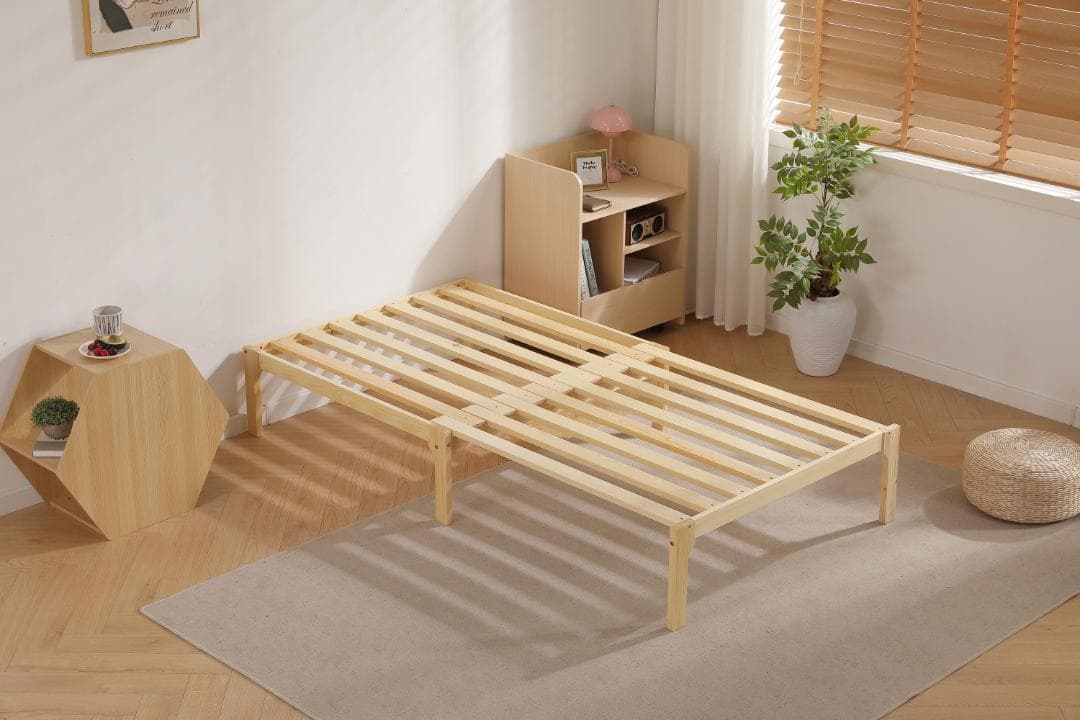ディベッド ソファベッド シングル 天然木製 伸長式ベッド ベッドフレーム