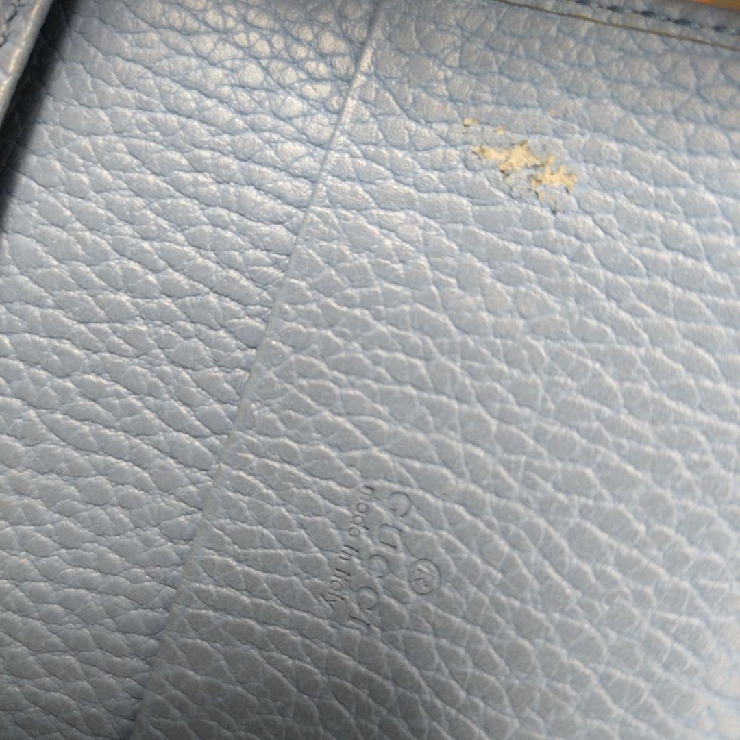 【最終価格】GGロゴ ライトブルー レザー 名刺入れ