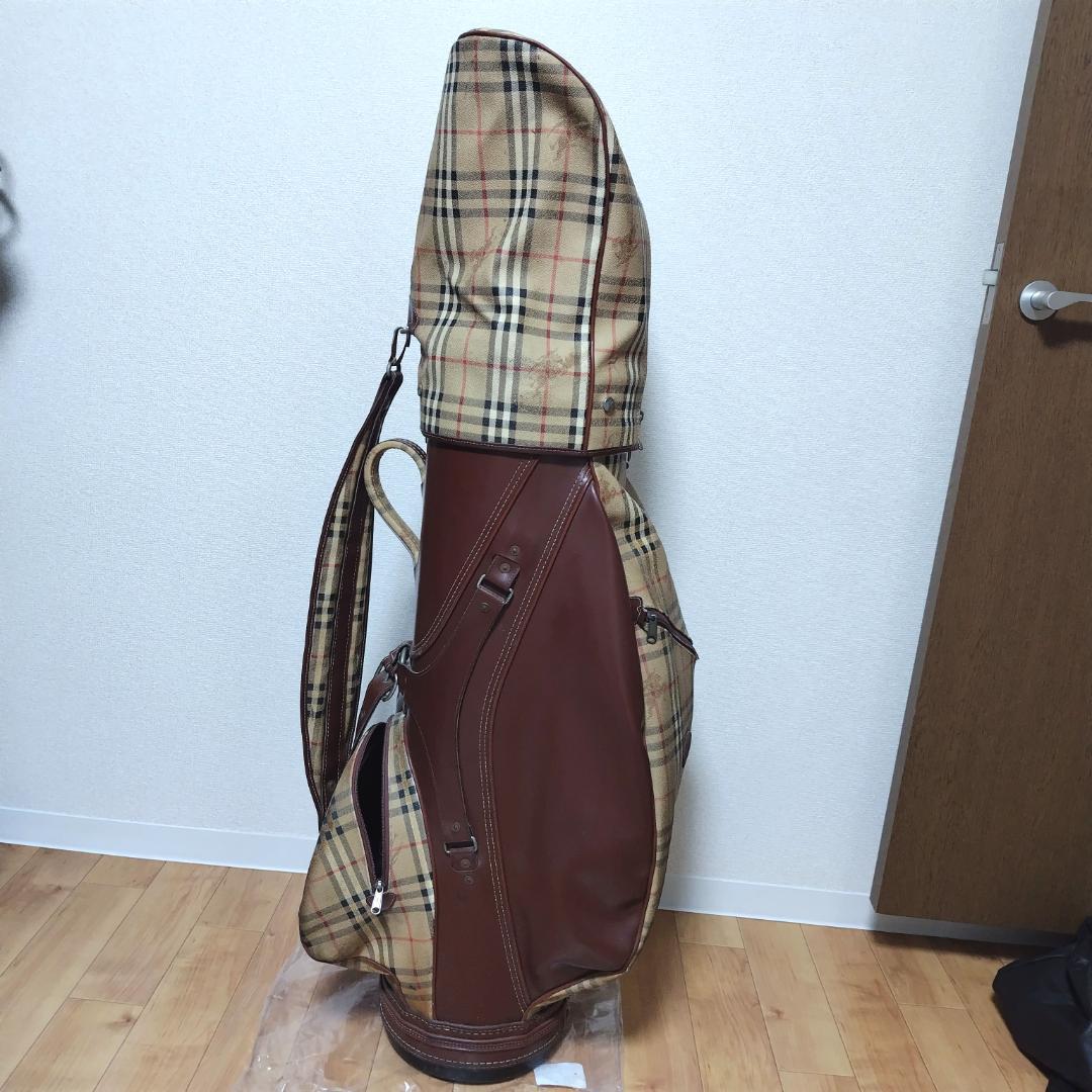 専用 バーバリーズ キャディバッグ ノバチェック PVC ゴルフバッグ