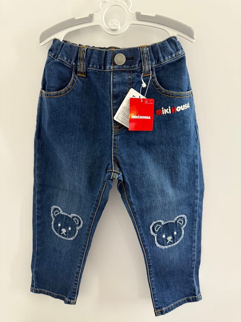 【美品】ミキハウスベア　デニムパンツ 長ズボン　ジーンズ　100