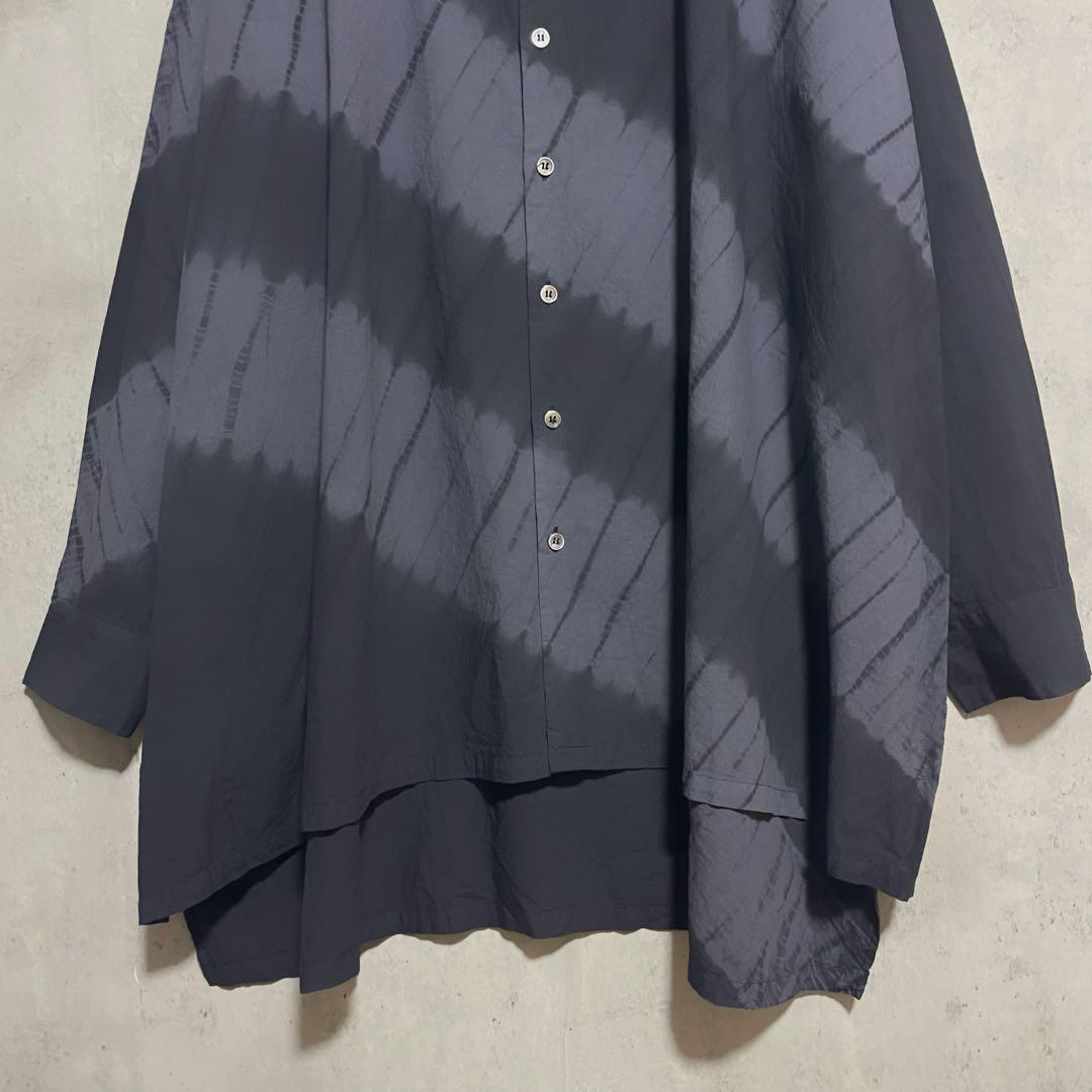 パドカレ　インドオーガニックコットン　有松絞り　竜巻流水絞りブラウス