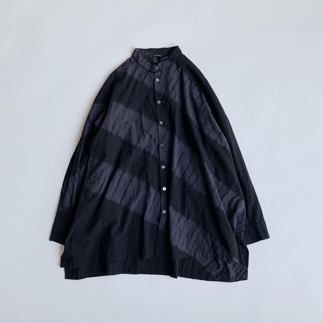 パドカレ　インドオーガニックコットン　有松絞り　竜巻流水絞りブラウス