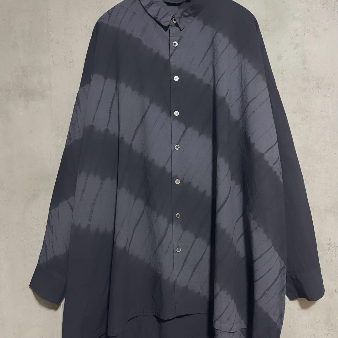 パドカレ　インドオーガニックコットン　有松絞り　竜巻流水絞りブラウス