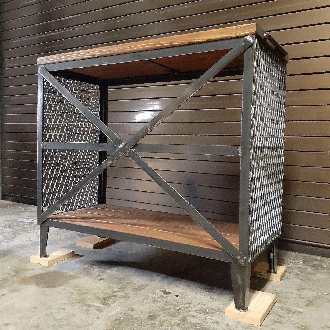 アイアン　シェルフ　ラック　インダストリアル　シューズラック　店舗什器　男前　棚