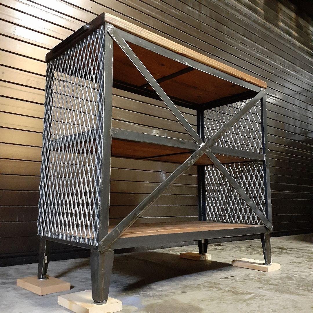 アイアン　シェルフ　ラック　インダストリアル　シューズラック　店舗什器　男前　棚