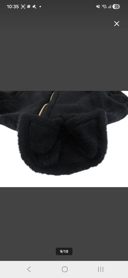 超美品MaxMara/マックスマーラテディベアケープブラックSM165/88A