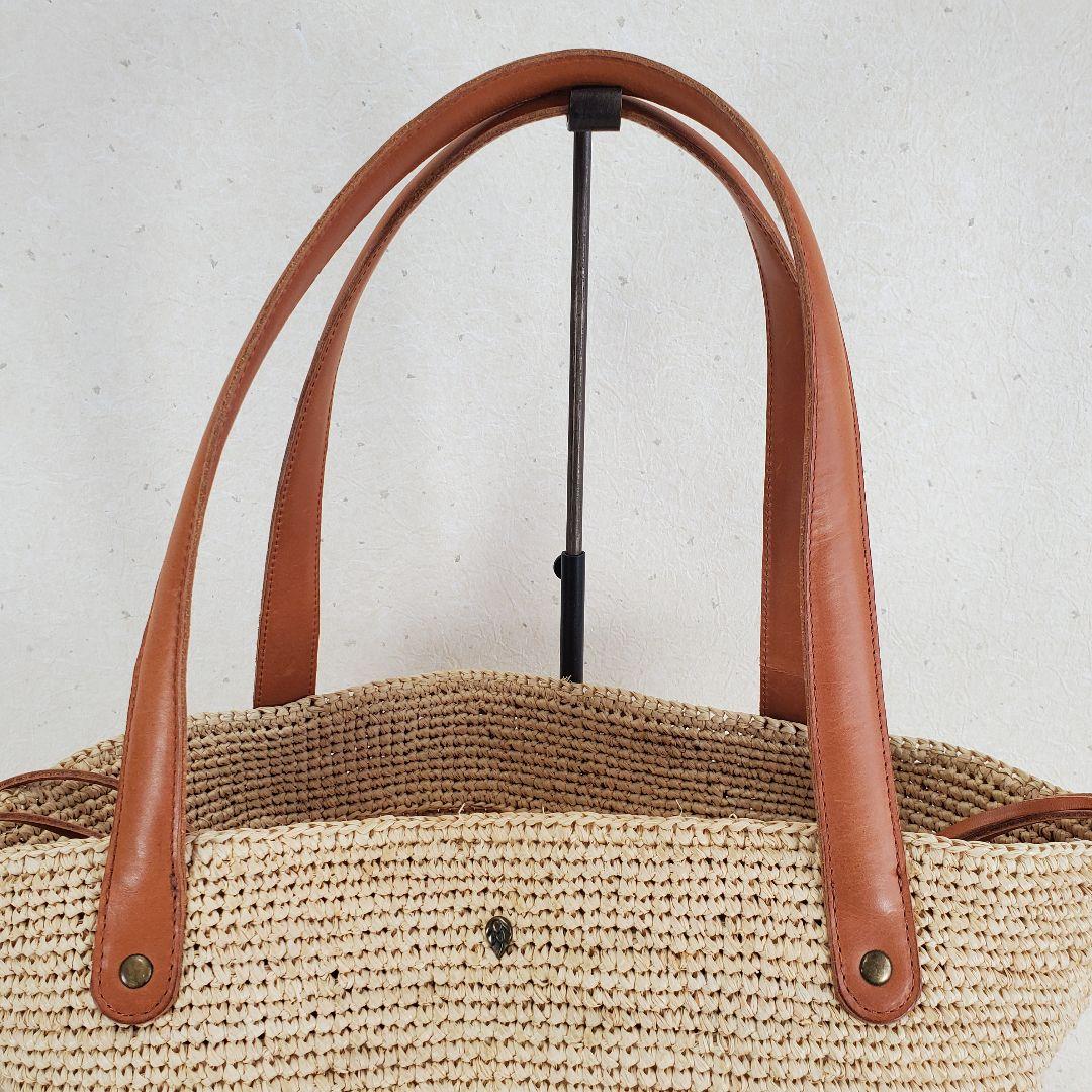 HELEN KAMINSKI ヘレンカミンスキー バケツ型 ラフィアトートバッグ