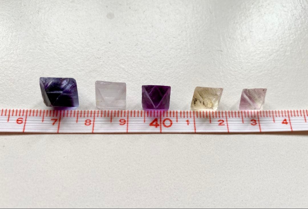 八面体フローライト　ビンガム産　イリノイ産　8個セット　蛍石　鉱物標本