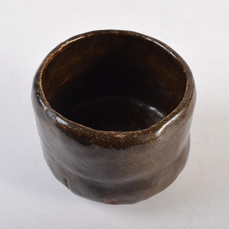 茶道具　瀬戸焼　瀬戸黒茶碗　時代箱　M　R8848