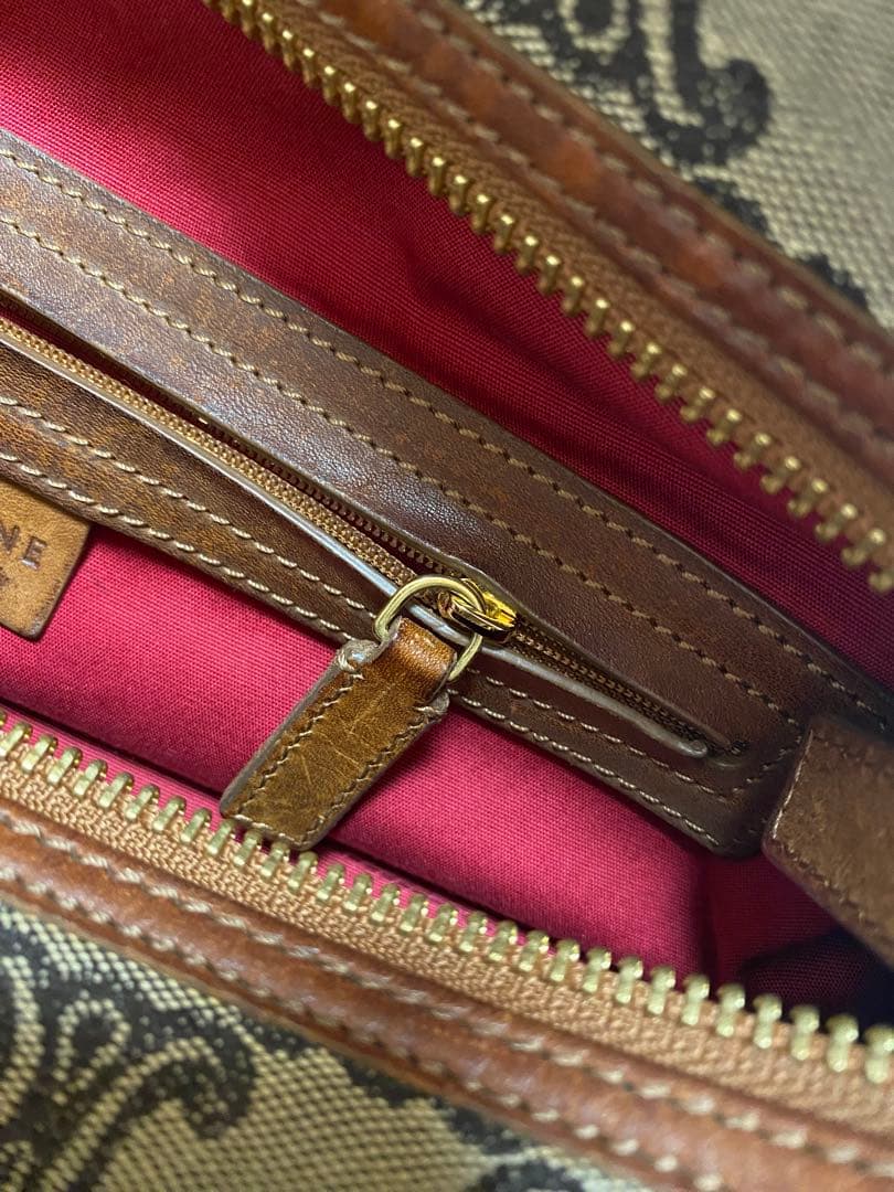 CÉLINE マカダム柄 ボストンバッグ