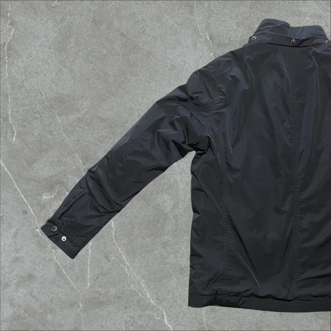 たろう Barbour 防水シェル中綿ジャケット黒クラシックタータン